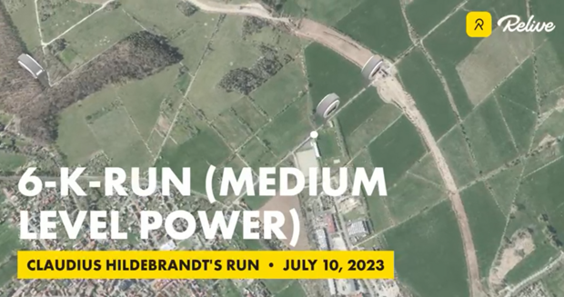 Impressionen der Strecke auf Relive